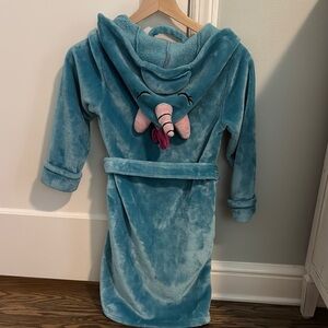 The Company Store Teal Elephant Kids Robe